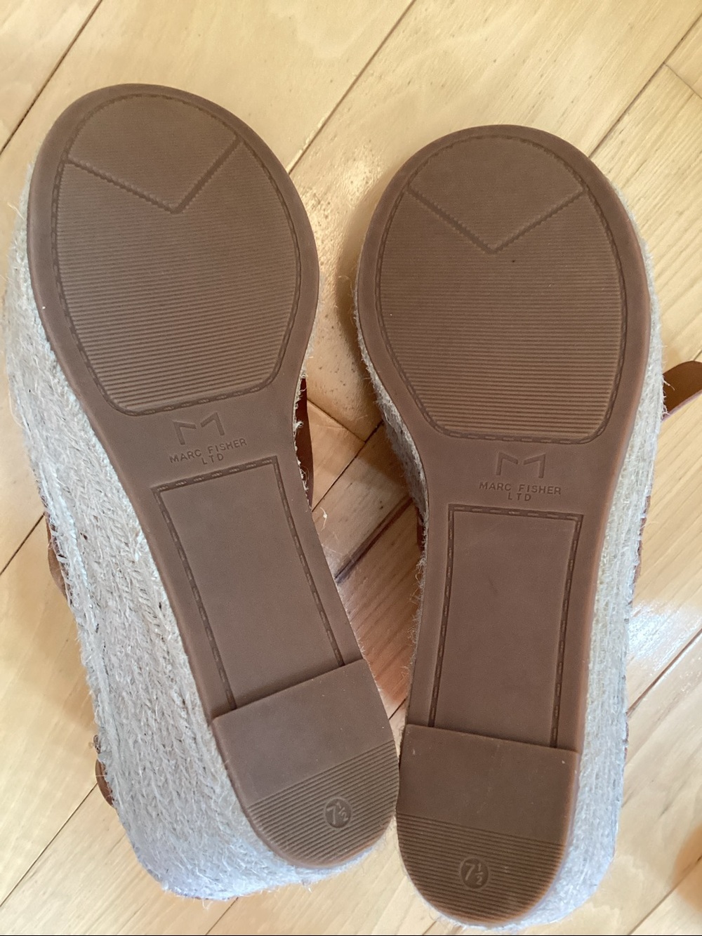 Marc Fisher brown suede Adalyn Espadrille wedge sandals. Women’s size 7.5 - Picture 14 of 16